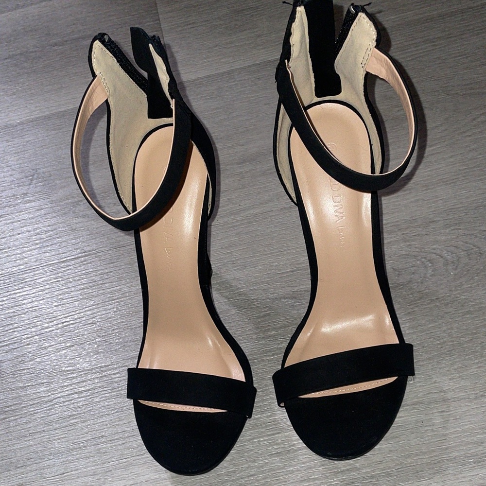 Fashion Nova Black Strappy Heels